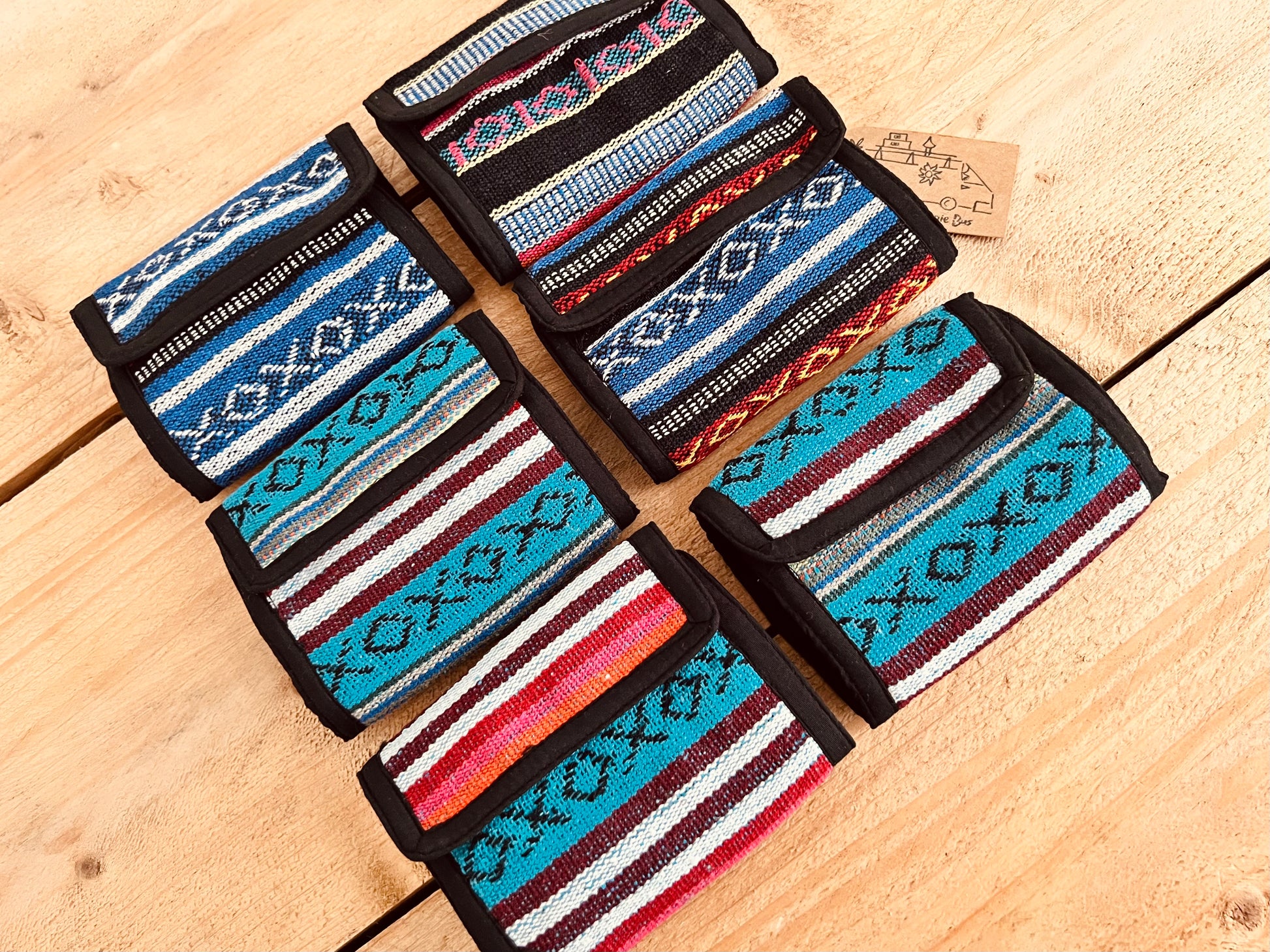 Handmade Fair Trade Bohemian Hippie Stipped Wallet 