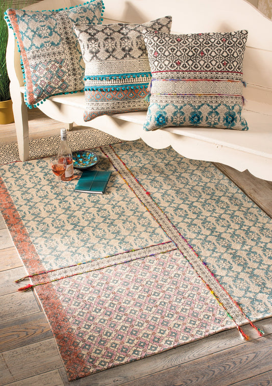 Block Print Tribal Indian Rug 150 X 240cm