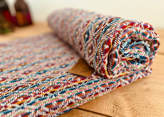 Handmade Fair Trade Ethically Sourced Bohemian Hippie Rainbow Throw Sofa Blanket 