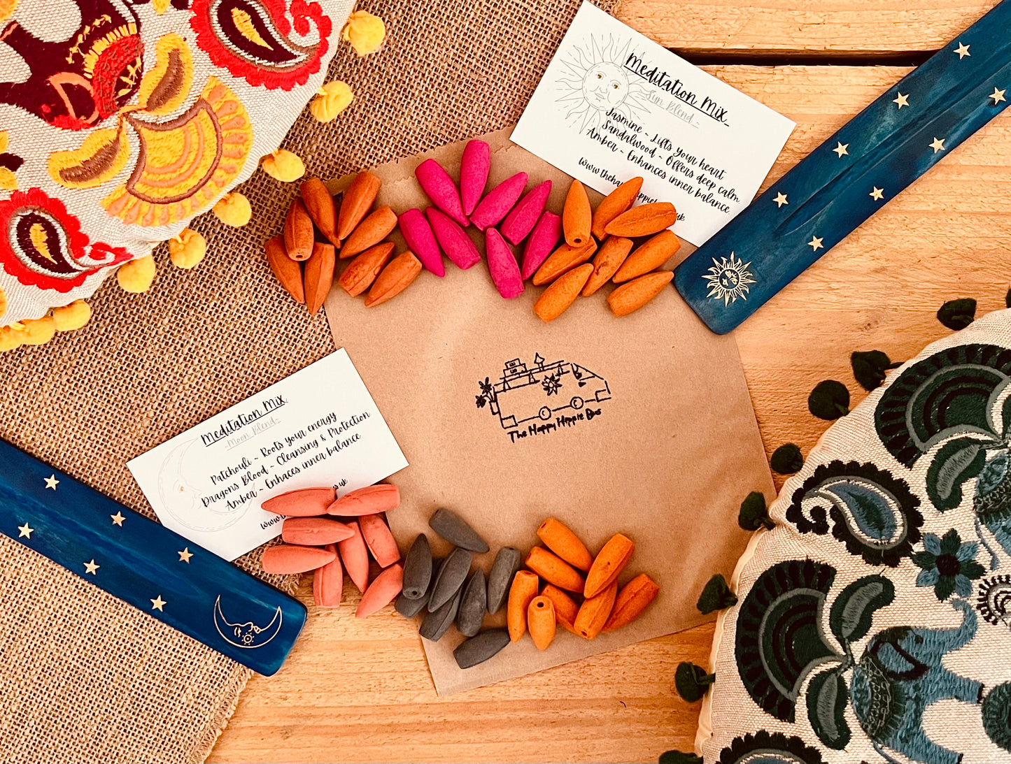 Sun & Moon Backflow Incense Cones | Balance & Harmony Blend