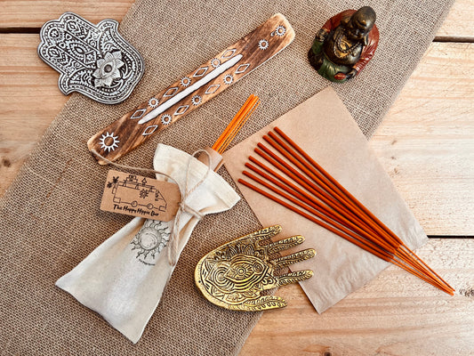 Golden patchouli hand dipped incense sticks, slow burning long aromatherapy home fragrance plastic free eco extra long incense sticks 