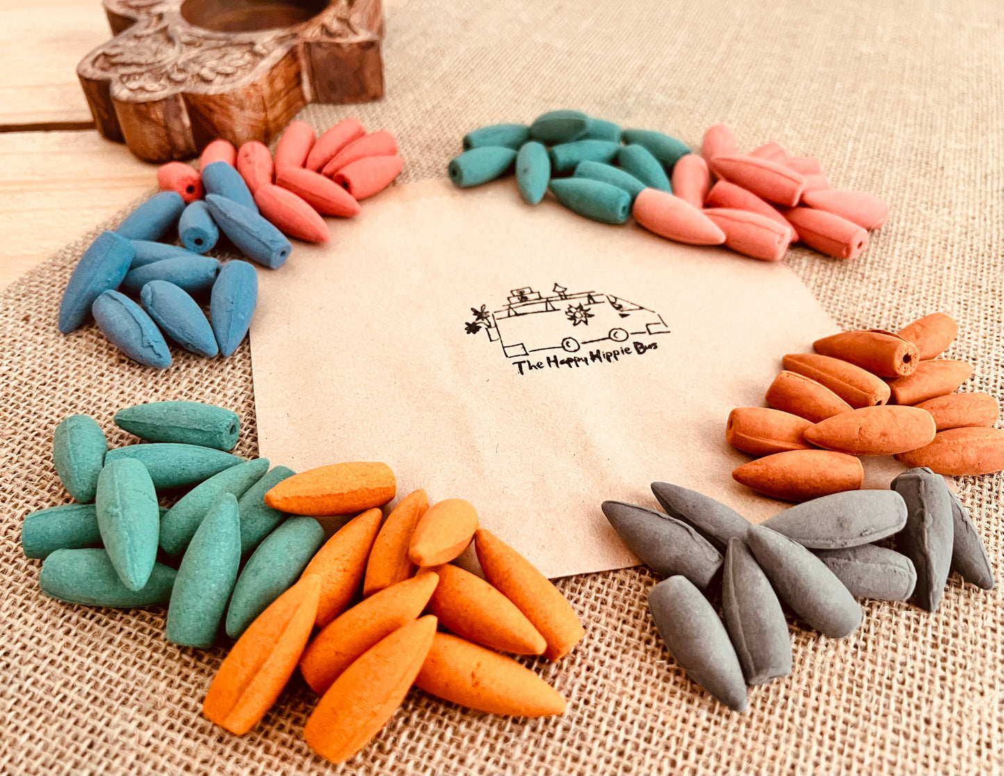 Handmade Backflow incense cones, mixed scented duo back flow incense cones, for home fragrance, meditation, mindfulness, relaxation & calm