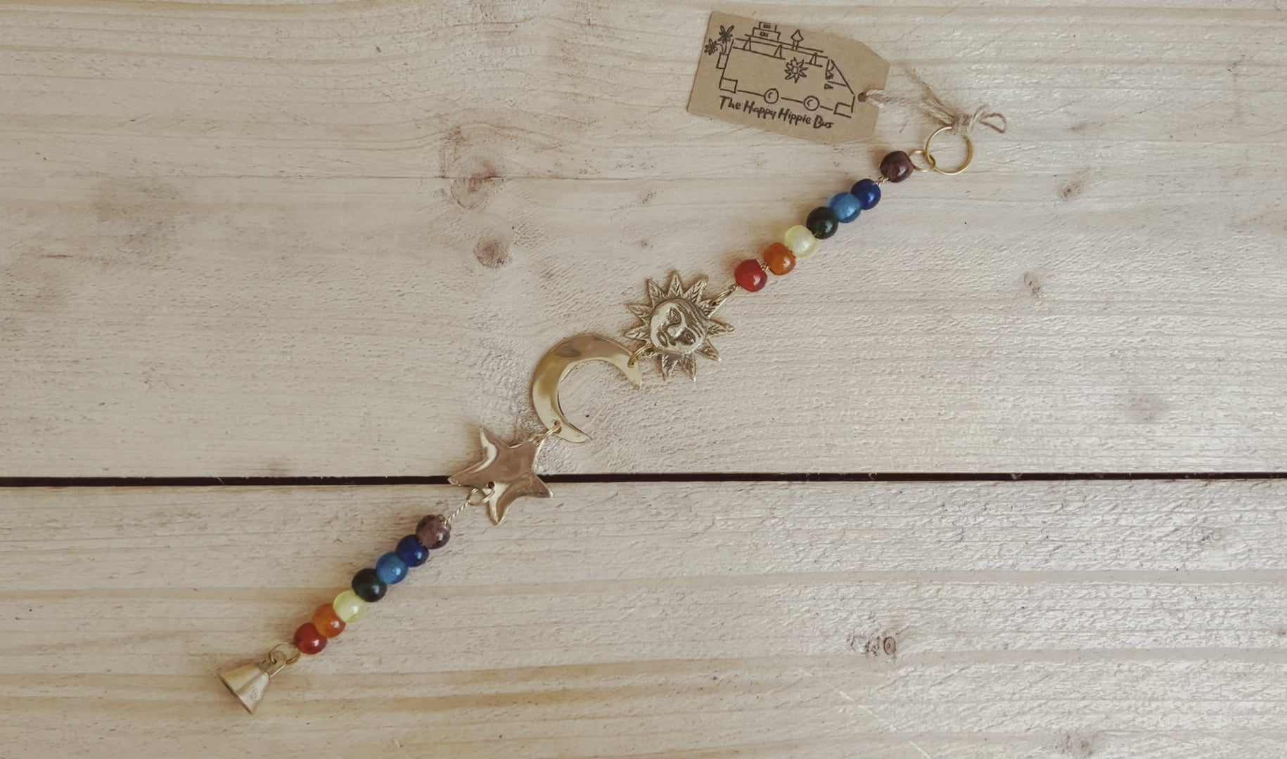 sun, moon & star chakra hanging bells wind chime