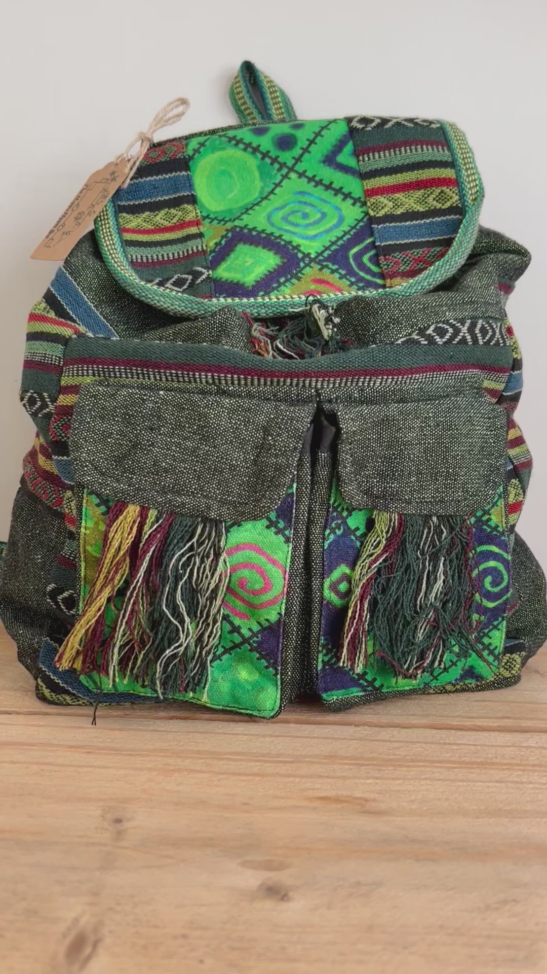 Handmade Fair Trade Patchwork Hippie Bohemian Backpack