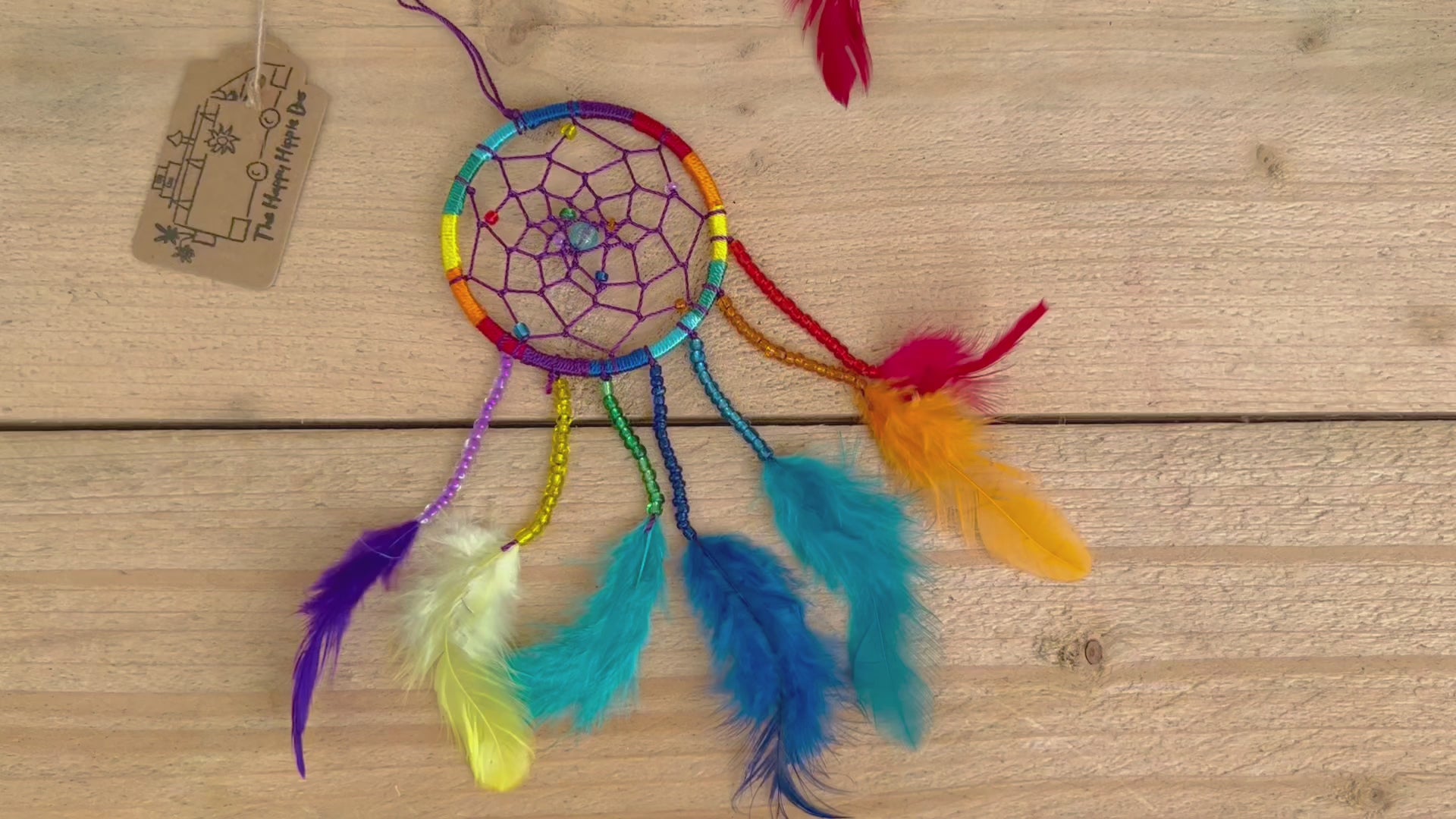 Mini rainbow colour dream catcher 